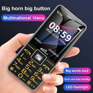 Low Price Elderly Mobile Phone Big Push Button Fast Call Dual Sim Cards Loud Sound Cellphone SOS Two Torch Cheap Large Battery